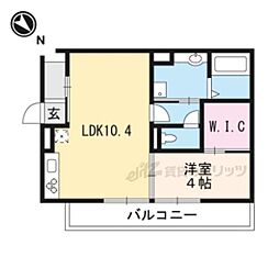 グランフェリス 1LDKの間取図画像
