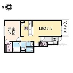 アンソレイエ2 1LDKの間取図画像