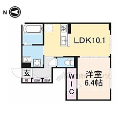 メゾンコンフォートヴィブレ 1LDKの間取図画像