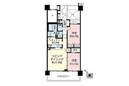ルネグランステージ志木2 2LDKの間取図画像