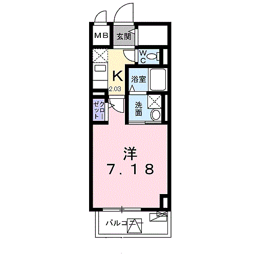 クレスト　中六 702｜神奈川県小田原市浜町１丁目(賃貸マンション1K・7階・26.91㎡)の写真 その2