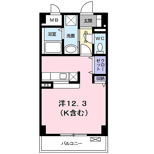 ジュネス　ヴィラ 104｜神奈川県小田原市飯田岡(賃貸マンション1R・1階・32.51㎡)の写真 その2