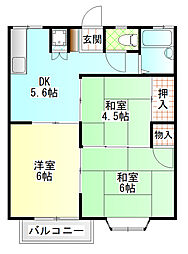 エトワールエン 3DKの間取図画像