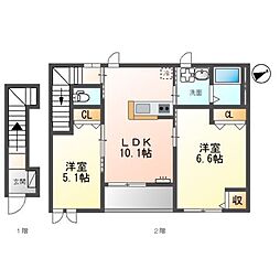間取図画像 2LDK