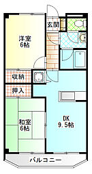 ロワール市川 2LDKの間取図画像