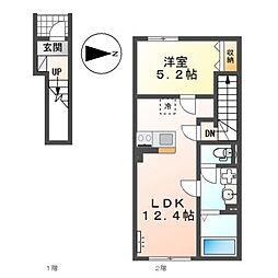 Clair(クレール) 1LDKの間取図画像
