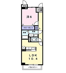 エスポアメゾン2 1LDKの間取図画像