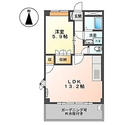 JSガーデン 1LDKの間取図画像