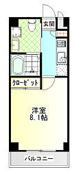 S-FORT小田原栄町 1Kの間取図画像