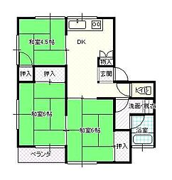 青田ハイツ 3DKの間取図画像