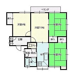 ドミール東原 4DKの間取図画像
