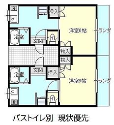 半田コーポ 1Kの間取図画像