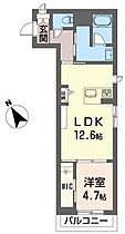 山形県山形市小白川町1丁目（賃貸アパート1LDK・2階・45.56㎡） その2