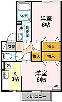 山形県山形市成沢西5丁目（賃貸アパート2K・1階・40.43㎡） その2