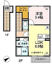 山形県山形市江南2丁目（賃貸アパート1LDK・2階・40.72㎡） その2