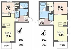 山形県山形市緑町2丁目（賃貸アパート1LDK・2階・41.17㎡） その2