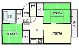 サンコーポ梨ノ木 3Kの間取図画像