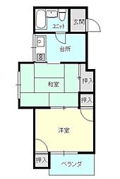 ロワールヨシダ 2Kの間取図画像