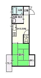 メゾンポラーノ 1DKの間取図画像
