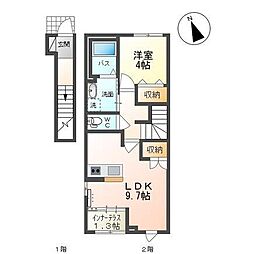 アンサンブル 1LDKの間取図画像