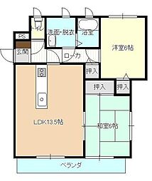 シャルムOhta 2LDKの間取図画像