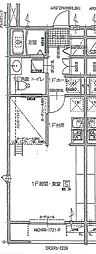 ベルリードフォーマルエフ ワンルームの間取図画像