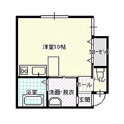 フォーブル十日町 ワンルームの間取図画像