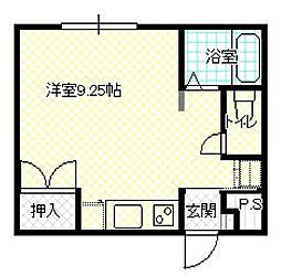 ふじハイツ六日町 ワンルームの間取図画像