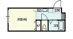 メゾンオランジュ ワンルームの間取図画像