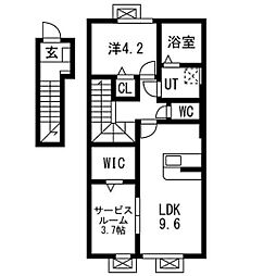 レジデンスII 1SLDKの間取図画像