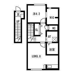 NJ HOUSE 花楯 1SLDKの間取図画像