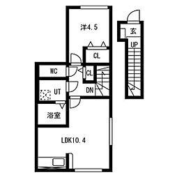 プチ ボヌール 1LDKの間取図画像