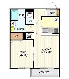 パークタウン21 1LDKの間取図画像