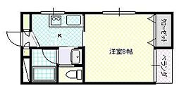 ディアーズ7th 1Kの間取図画像