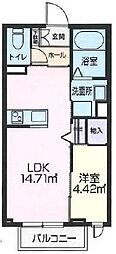 シャーメゾンKaReN 1LDKの間取図画像