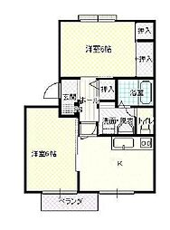 エピナールB 2Kの間取図画像
