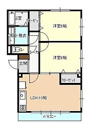 ネオファミール 2LDKの間取図画像