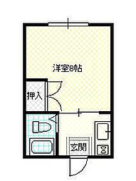 パーソナルコーポ峰田C 1Kの間取図画像