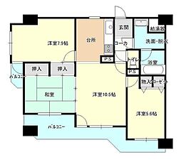 ライオンズマンション相生町 3LDKの間取図画像
