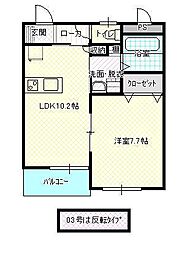 ミラフレッサ 1LDKの間取図画像