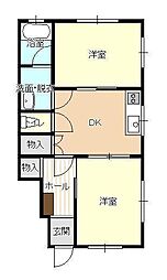 グリーンタウン 2Kの間取図画像