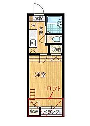 アメニティコーポT 1Kの間取図画像