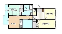 木の実マンション 3DKの間取図画像