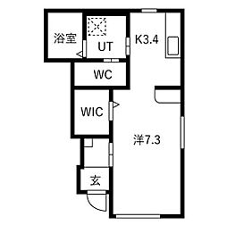 山形市諏訪町1丁目アパート ワンルームの間取図画像