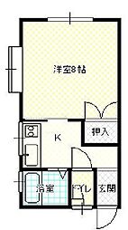 ドリーム・カントリー 1Kの間取図画像