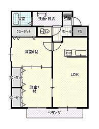 パークタウン21 2LDKの間取図画像