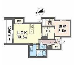 山形市十日町4丁目マンション 1LDKの間取図画像