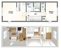 Bloom Kao 1LDKの間取図画像