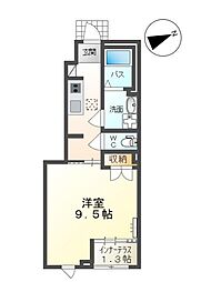 仮)山形市錦町アパート 1Kの間取図画像