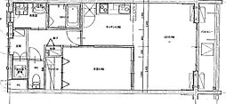 エクサーブ東原 1LDKの間取図画像